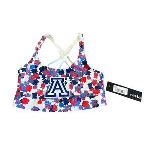 Certo University of Arizona Wildcats Red White Blue Sports Bra Bralette XS NWT